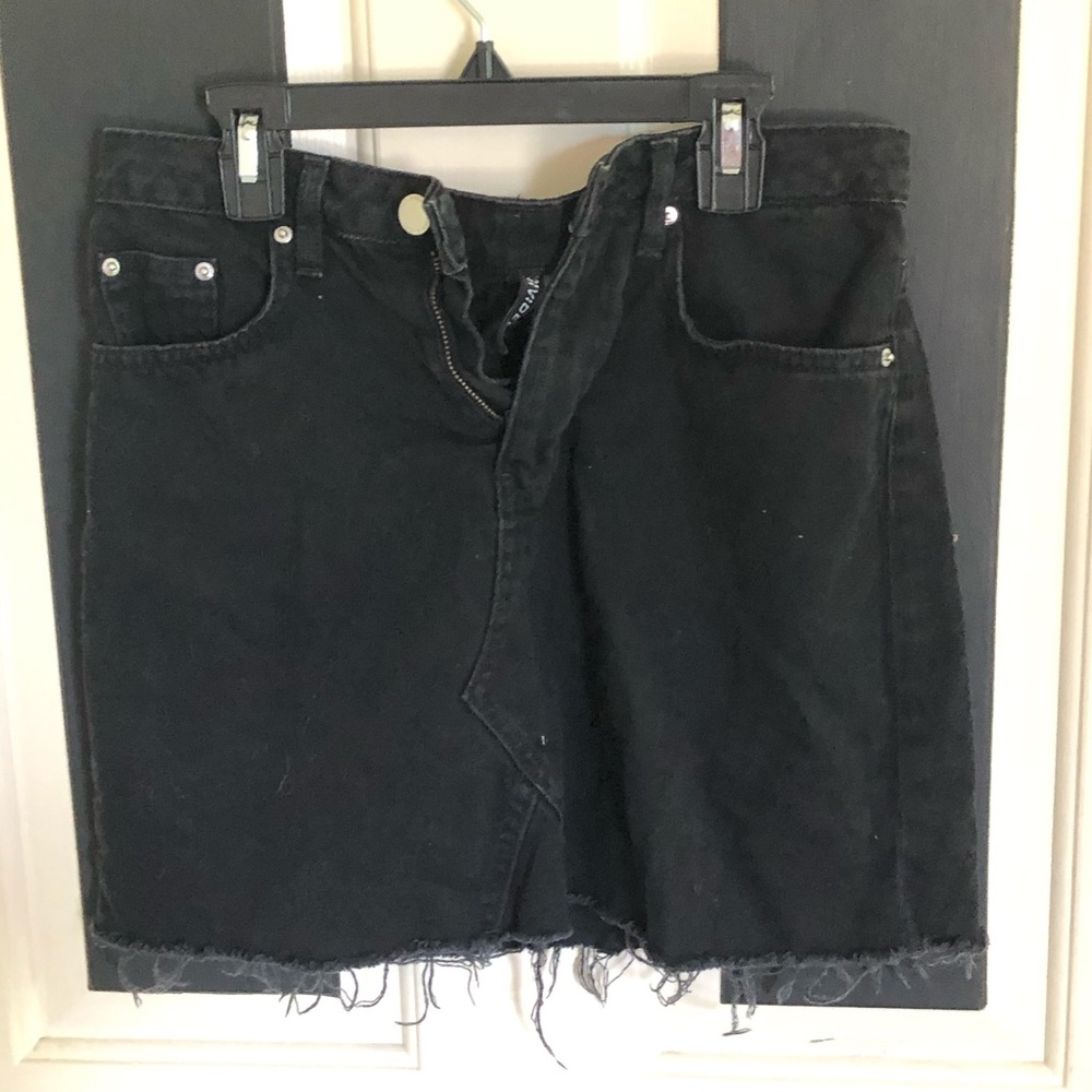 Black Jean mini skirt